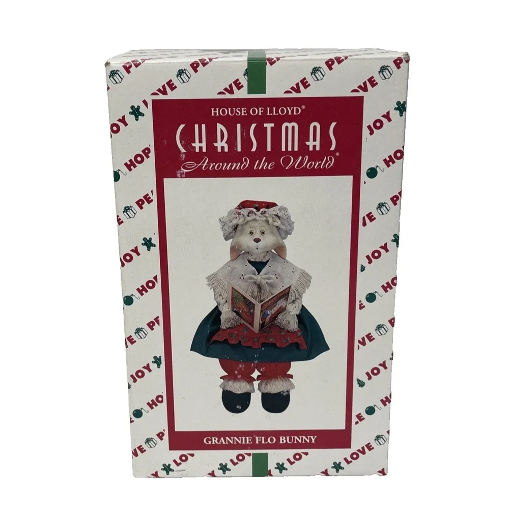 House of Lloyd Christmas‎ Around the World Granny Flo Bunny Rabbit Shelf Sitter